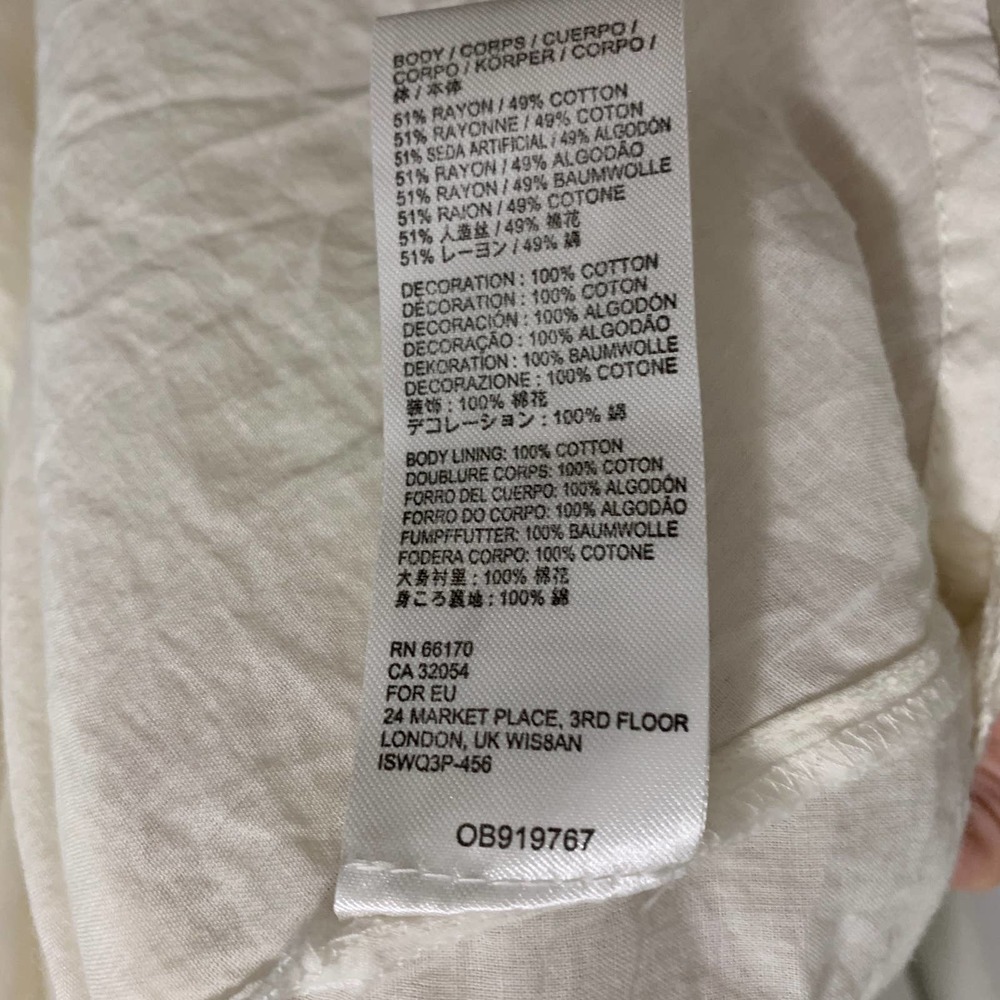 Urban Outfitters Victoria Midi Dress Ivory Size Small - Picture 10 of 13